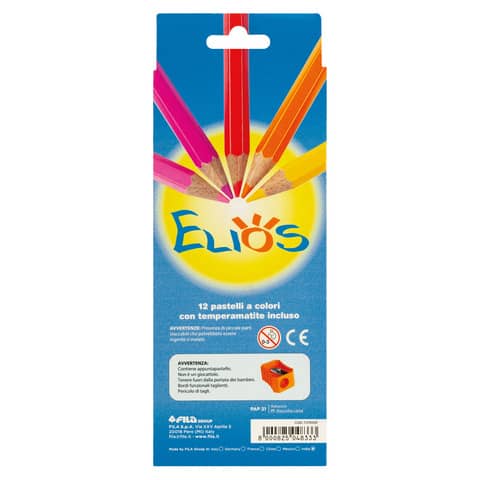 Matite colorate FILA Elios assortiti astuccio da 36 + temperino - F274600